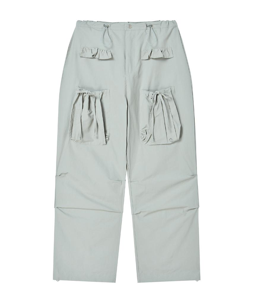 AWESOME STUDIO Out-Pocket Cargo Wide Pants Gray