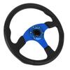 14in Universal Racing Steering Wheel PU Leather Aluminum Frame Universal Fit for 6 Holes Hub