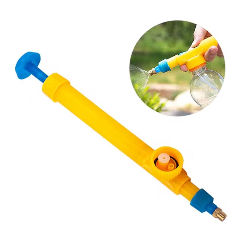 

A sprayer. Agricultural tools High-pressure air pump manual sprayer Adjustable beverage bottle sprayer Sprinkler garden watering жовтий