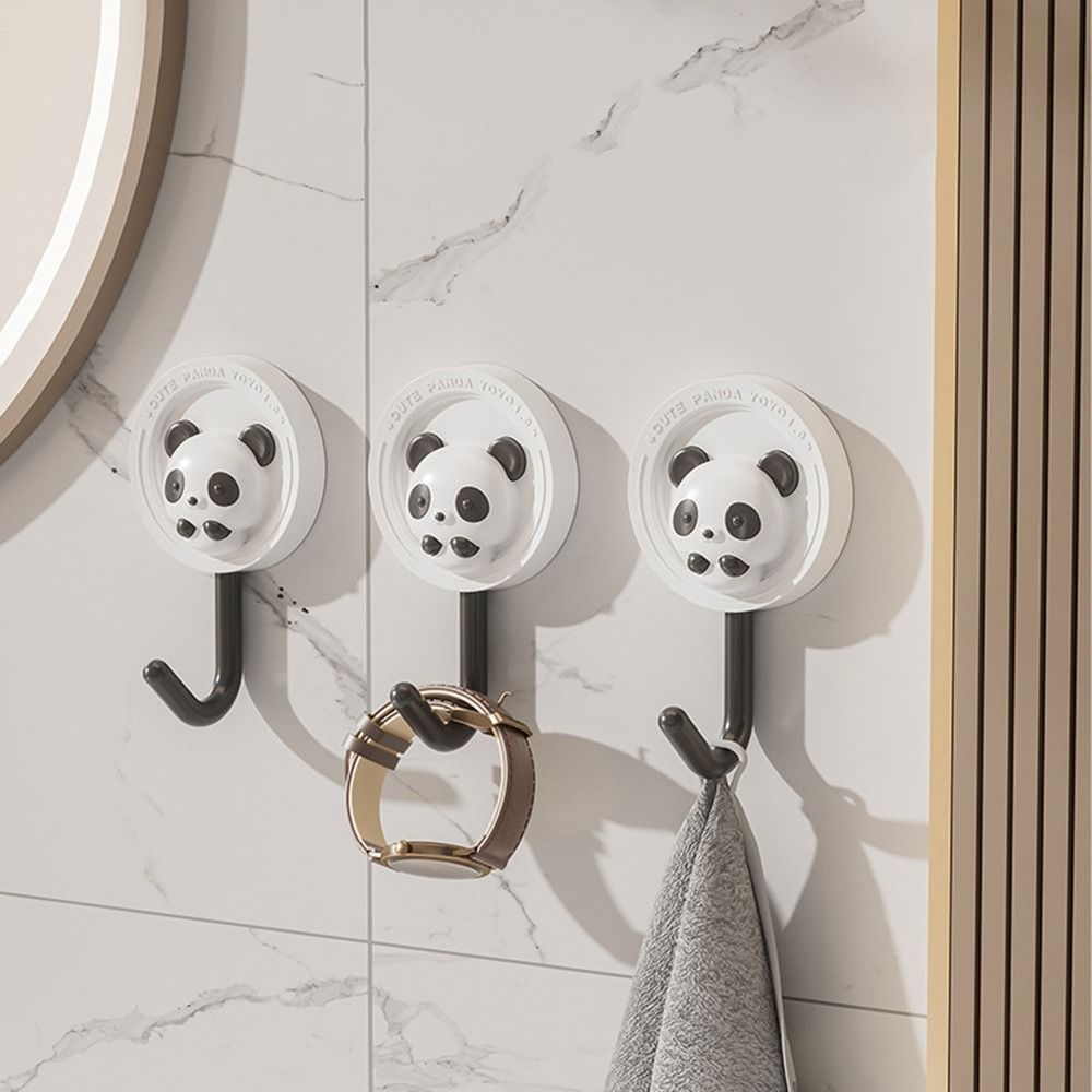 

2/3Pcs Wall-Mounted Square Panda Hooks Decorative Clothes Sticky Hooks Stylish Wall Hooks Bathroom Square