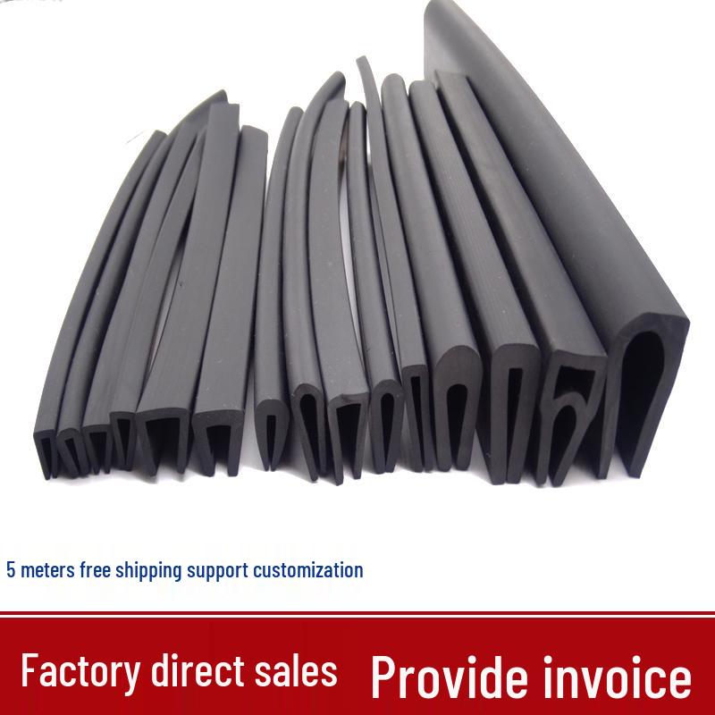 U-Shaped Rubber Anti-Collision Edge Seal Strip for Glass and Steel Plates