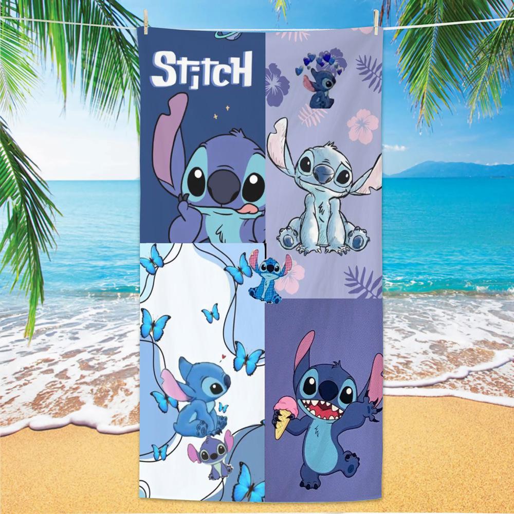 American Cartoon Figure Print Thick Microfiber Beach Towel Quick Dry Bath Blanket For Kids