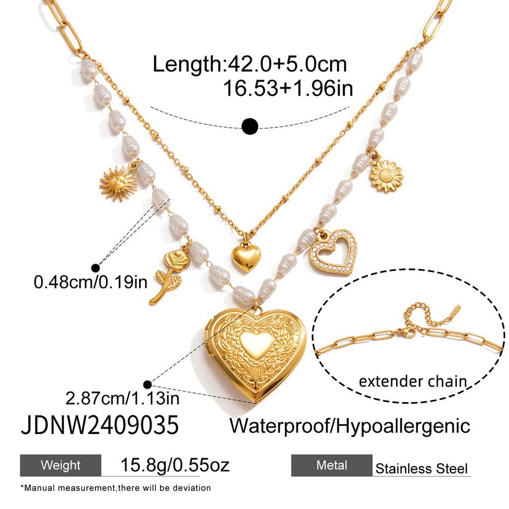 European and American stainless steel love necklace pendant collarbone chain titanium steel necklace