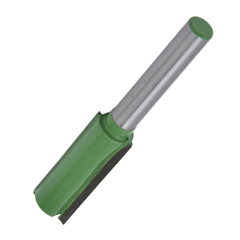 Straight Bit Extended 2 Flute Alloy Steel Trimming Slotting Woodworking Tools 14in Shank