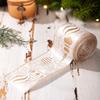 DIY Christmas Bow Ribbon Gold Fabric Swirl Ribbon New Christmas Tree Ribbon  Xmas Gift