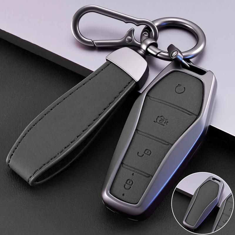 Alloy Style Car Key Case Cover Shell  for BYD Atto 3 Han EV Dolphin Durable Second Song Pro Tang Dm QIn PLUS MAX Yuan Key Bag