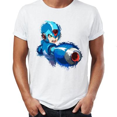 Fashion  Short Sleeve T-shirt Mega Man from Super Smash Anime Gaming T Shirt Tees Tops Harajuku Streetwear  Manga Hot Sale Bros