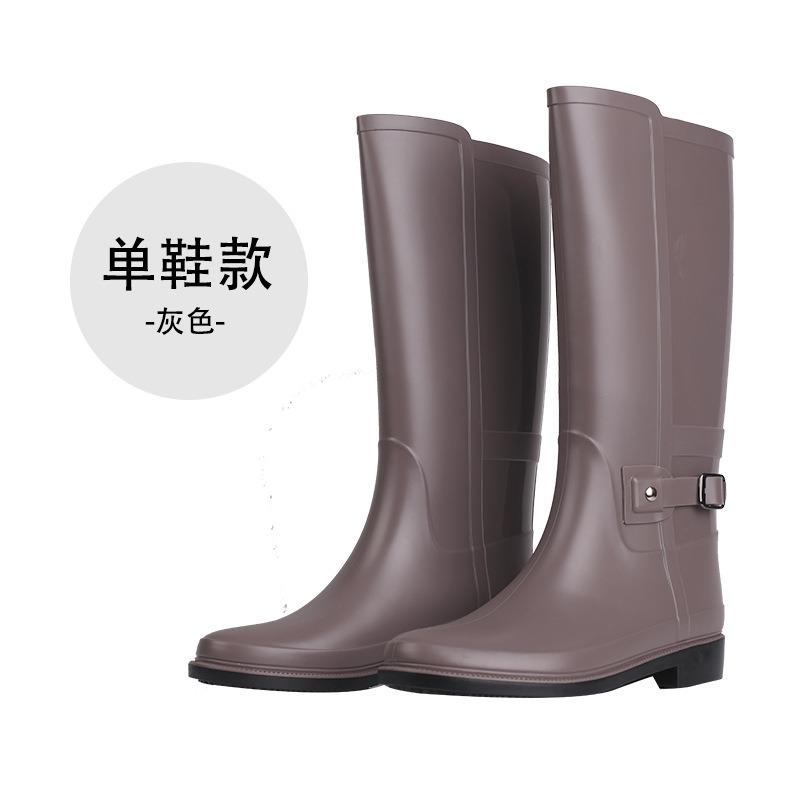 High Tube Rain Shoes Women's Rain Boots Long Tube High-end Water Shoes Waterproof Glue Shoes Horse Boots Water Boots