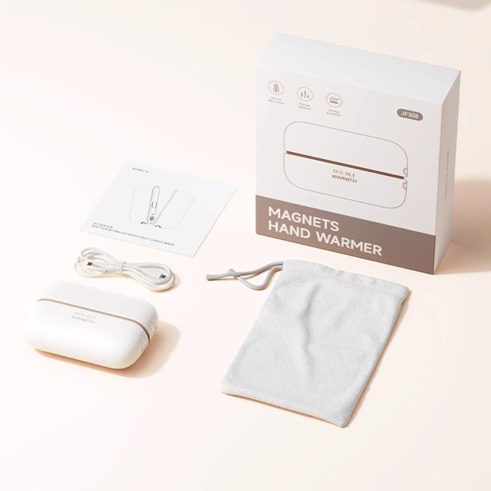 2-in-1 Dual-Handwärmer Magnetisch Wiederaufladbar Taschen-Handwärmer Verstellbar 3 Temperatureinstellungen Schnelles Aufheizen