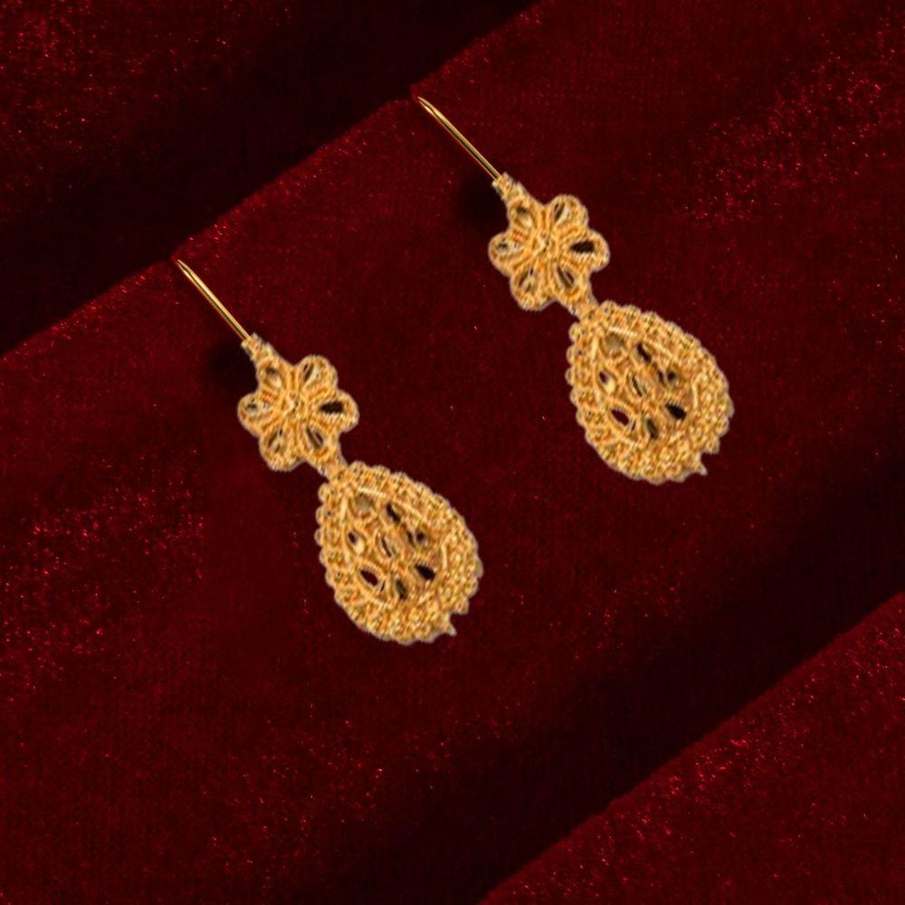 Plated Gold Color Necklace Earring Set Gifts African Bridal Jewelry Sets Dubai Jewelry Sets  Women