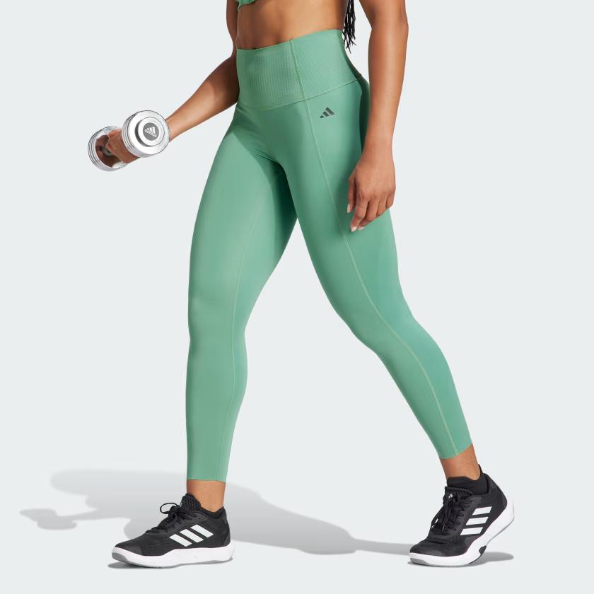 Adidas Optime Power 7/8 Leggings Women Bottoms Green IT6747