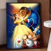 Disney DIY diamond painting 5d Beauty and the Beast full of diamonds cross stitch diamond living room bedroom decoration painting