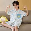 Boys Cotton Pajama Set Thin Sleepwear Cartoon Print Comfortable Home Wear Teens