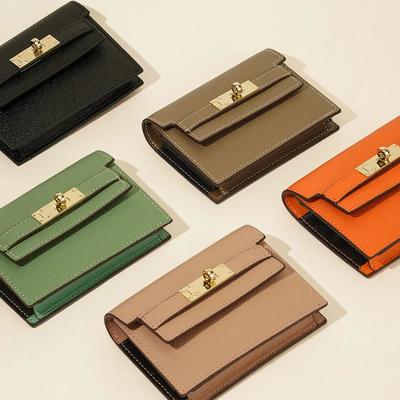 Porte-cartes de visite en cuir de luxe pour femme 2023 Nouveau sac à cartes pour femme de petite et grande capacité Sac à cartes en cuir de qualité supérieure