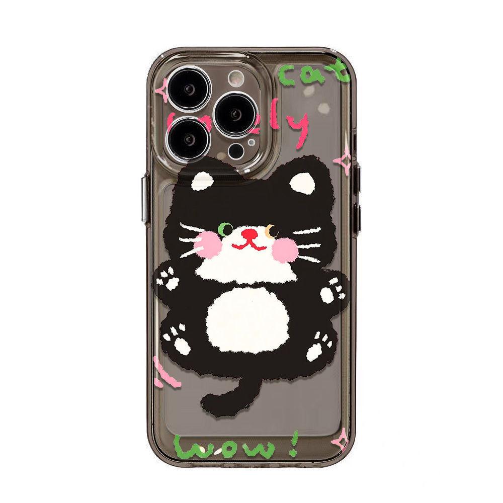Cute Kitten Suitable for iPhone17promax Apple 16 Mobile Phone Case 15/13 Fine Hole 14 All-inclusive