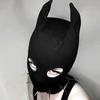 High Street Funny Style Personality Black Cartoon Batman Mask For Halloween Cosplay Masked Hat