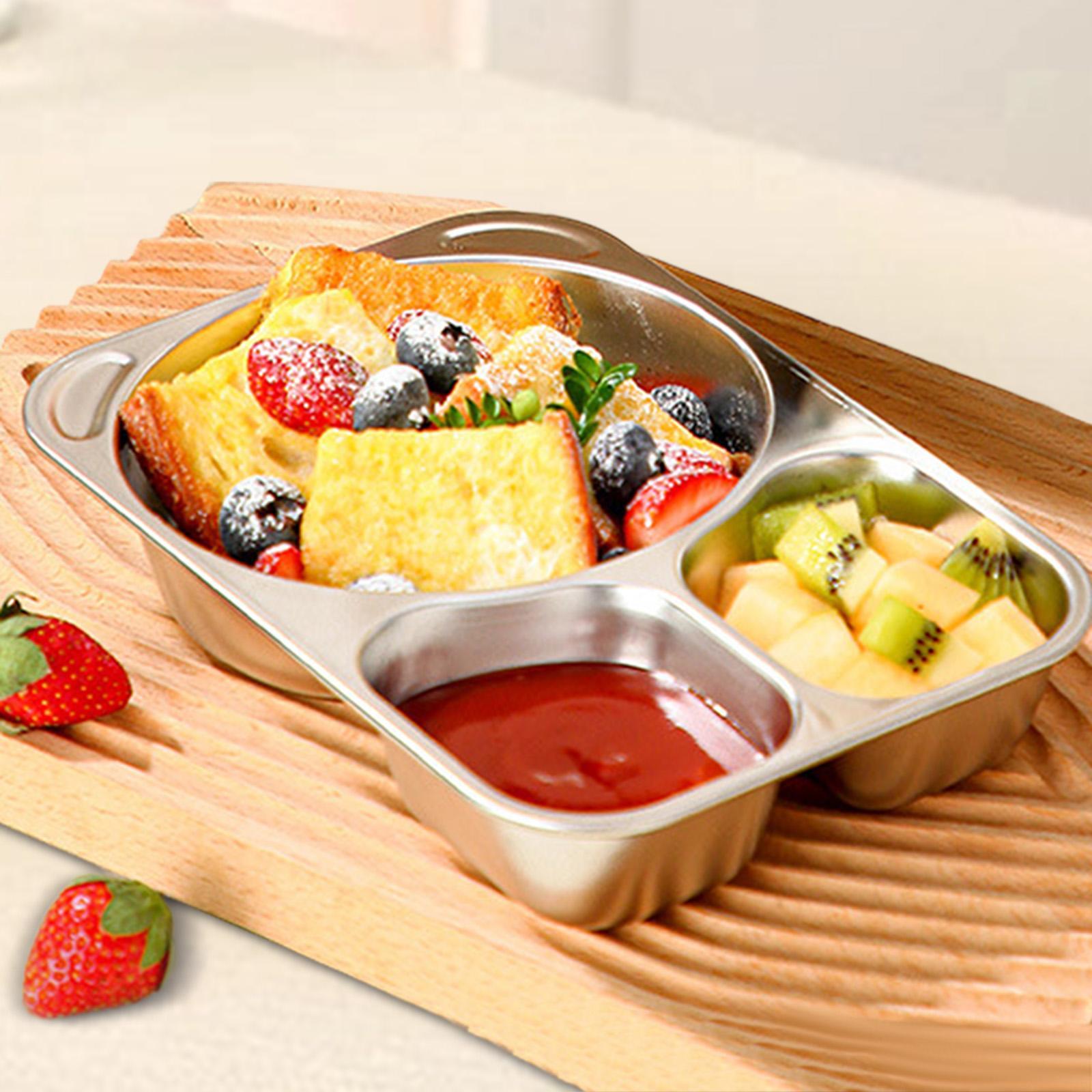 Split Plates for Kids Stainless Steel Split Plate Stainless Steel Partition