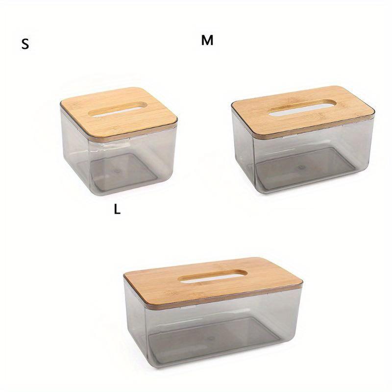 Bambus Holz Abdeckung Kunststoff Tissue Box Papier Halter Dispenser Home Storage Fall