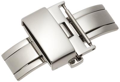 [Bambi] Watch Strap Buckle, Butterfly Clasp, for Leather Buckles, Silver Color, 18mm, ZS010P ZS010P