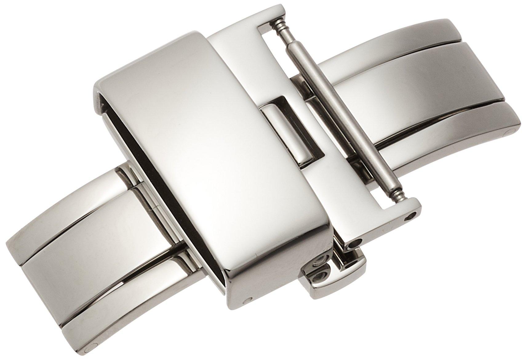 

[Bambi] Пряжка для ремешка часов, клипса-бабочка, для кожаных пряжек, серебристый цвет, 18 мм, ZS010P ZS010P