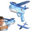 Kids Airplane Launcher Toy Gun Set Foam Plane Catapult Outdoor Backyard Interactive Game Easy To Operate Birthday Party