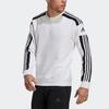 Adidas Striped Logo Print Long Sleeve Pullover Sweatshirt Men Tops White GT6641