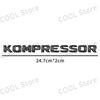 1Pcs 3D ABS Kompressor Letter Logo Sticker Tail Bumper Badge Auto Rear Trunk Decor For Mercedes Benz C SLK CLK ML GL CL55 SLK200 RN1