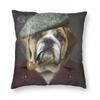 Pet Dog Funny Puppy Floor Pillowcase Living Room Home Decor Nordic English Bulldog Cushion Cover