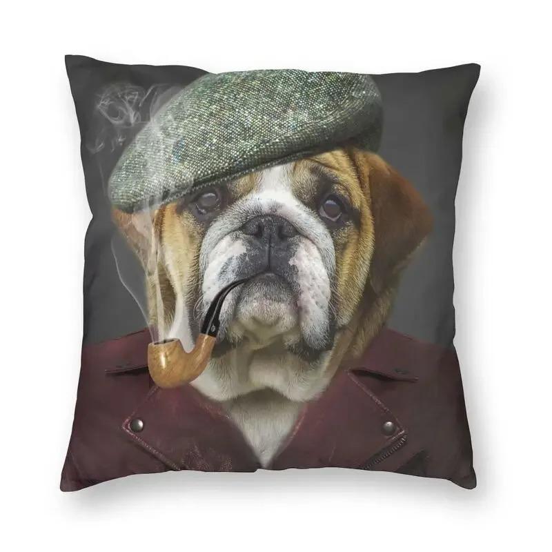 Pet Dog Funny Puppy Floor Pillowcase Living Room Home Decor Nordic English Bulldog Cushion Cover