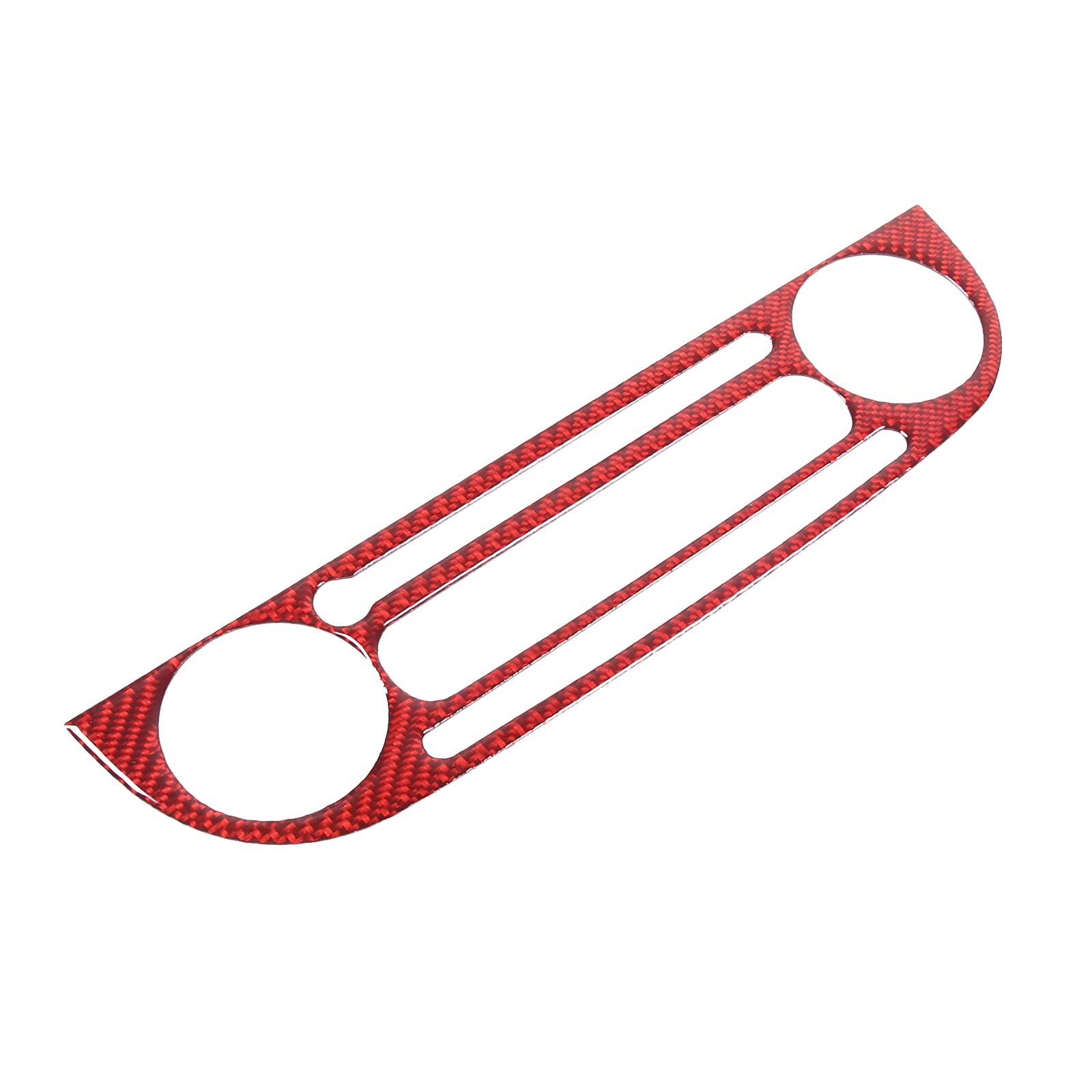 

Hcilloend Center Control Panel Cover for New Fiat 500 (2011-2019), Carbon Fiber Frame Cover, Self-Adhesive, Interior Parts, Custom Accessory (Red)