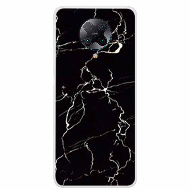 For Poco F2 Pro Case 6.67'' Clear Marble Soft TPU PocoF2 Pro F 2 F2Pro Phone Cover For Xiaomi Poco F2 Pro Shells Cartoon Fundas