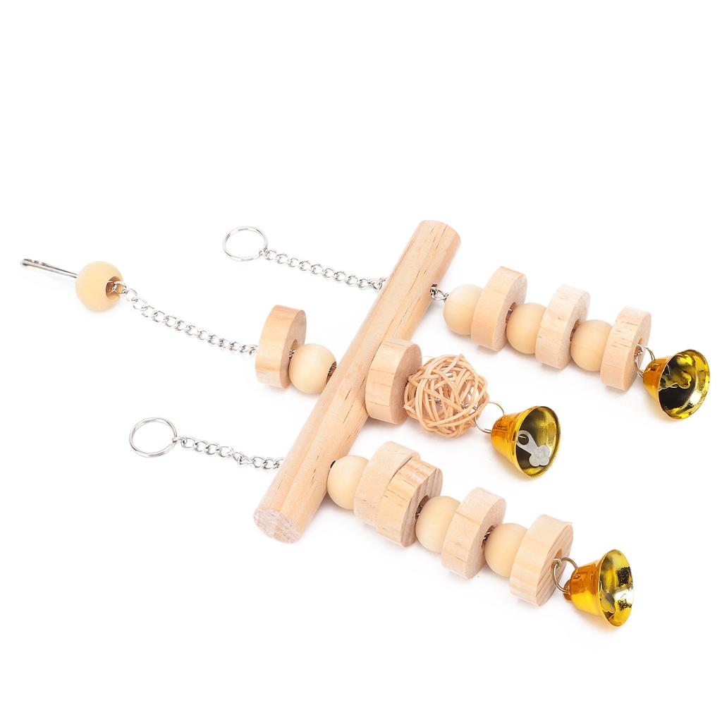 Bird Swing Toy Hanging Swing Bells Chew Toy for Parrots Mynahs Macaws and Other Small Birds