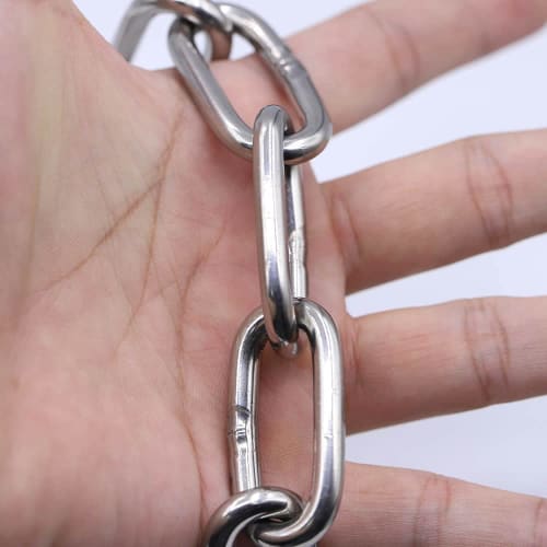Stainless Steel Link Chain, 5mm, 5m/10m/20m/30m, 304, Anti-theft, Anti-tip, Playground Equipment, Parking Lots, Marine Decoration, Fishing, Forestry,