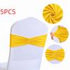 5pcs No Tie Chair Sashes Spandex Material Spandex Chair Sashes Chair Cover Decor Bands  For Wedding