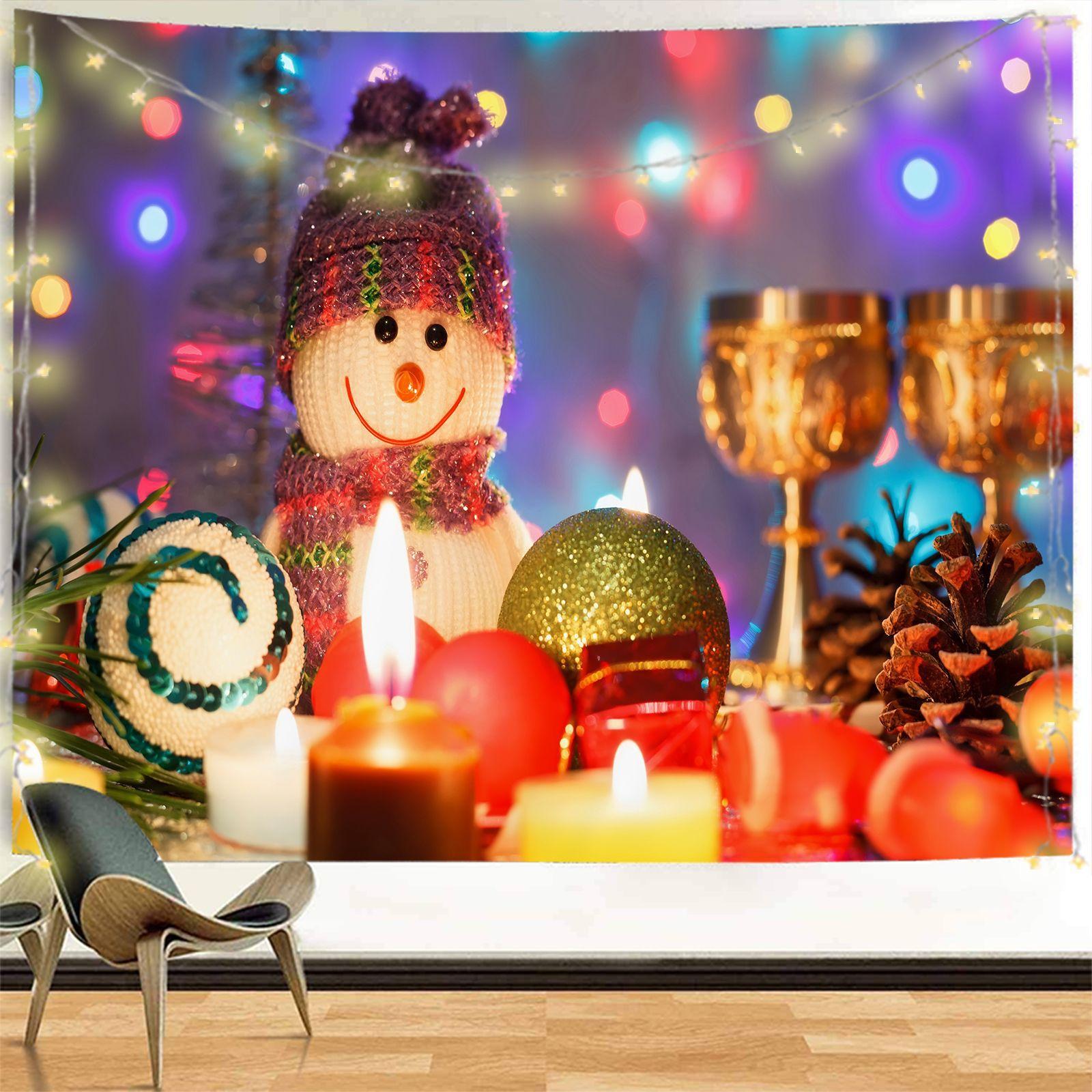 

Украшение дома гобелен Рождественское настенное украшение Спальня Гостиная Стена с принтом Фон 100x75cm