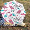 1pc Shoes Bike Automatic Open/Close Umbrella Compact Folding Umbrella with 8-Rib Shaft for Women/Men, Elegant Birthday1233S