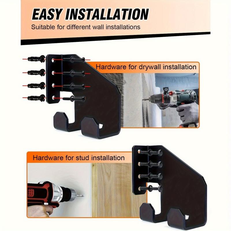 Heavy Duty Iron Chainsaw Hanger Wall Mount Hook Garage Organizer For Power Tool Garden Tool Holder Workshop Shed Storage Bracket