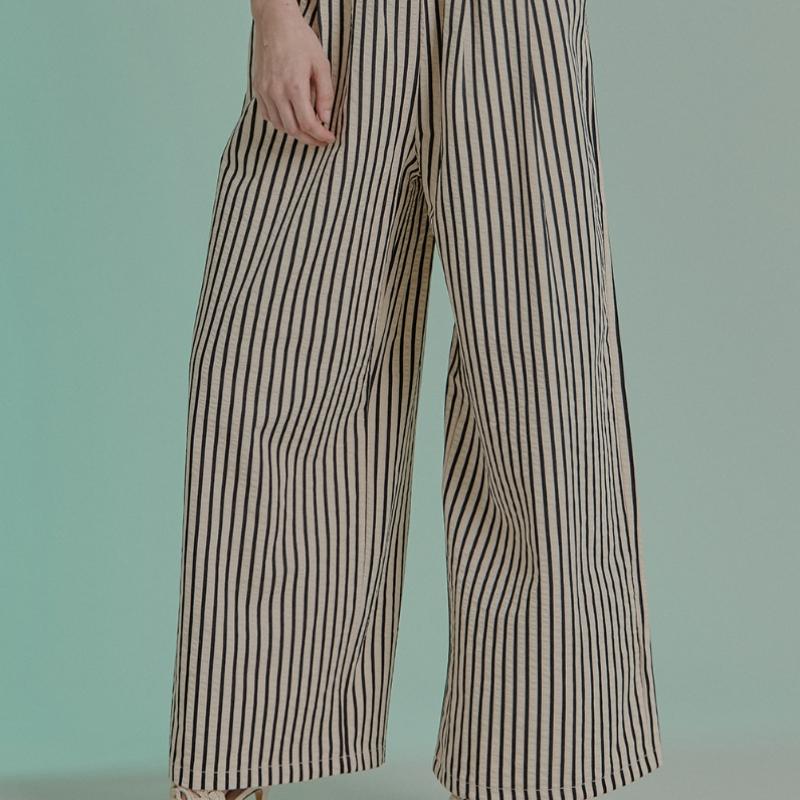 Maxza Seersucker Banding Wide Pants Zd06ql006on
