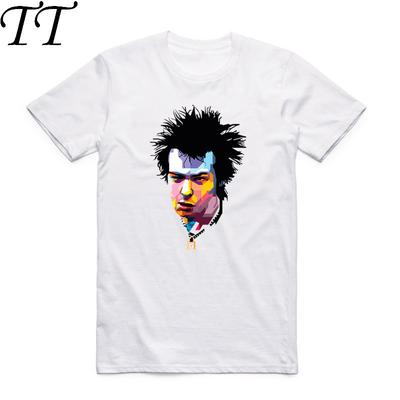 2019 Summer Fashion Men Women Print Sid Vicious Dead Headline T-shirt Punk Rock O Neck Short Sleeves Men T Shirt