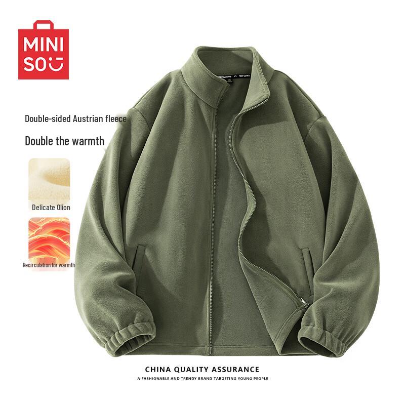 

MINISO Men s Winter Fleece-Lined Jacket 3XL