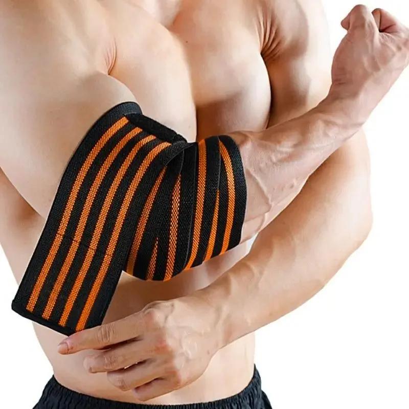 1 Stück 100cm Lang Wickel Ellbogenbandage Atmungsaktive Stütze Gym Fitness Sport Schutzpolster für Gewichtheben Bankdrücken