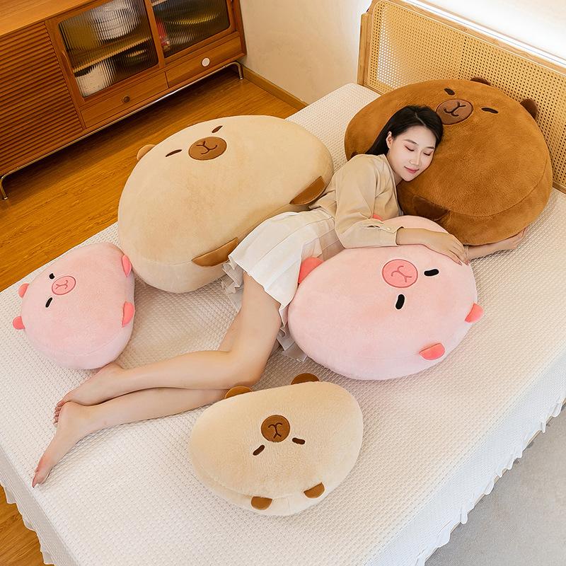 Creative Kapibala Pillow Ins Capybara Home Cushion Sofa Living Room Decoration Pillow Office Waist Pillow