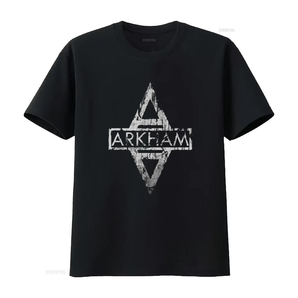 Arkham Asylum T shirt for Men PC06 vintage Washed Stylish Soft Casual Slightly homme Comfortable graphic designer clothes