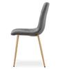 Turin Chair - Dark Grey Velvet / Wood-Coloured Legs X 2