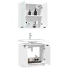 2 Piece Bathroom Furniture Set White Particleboard
