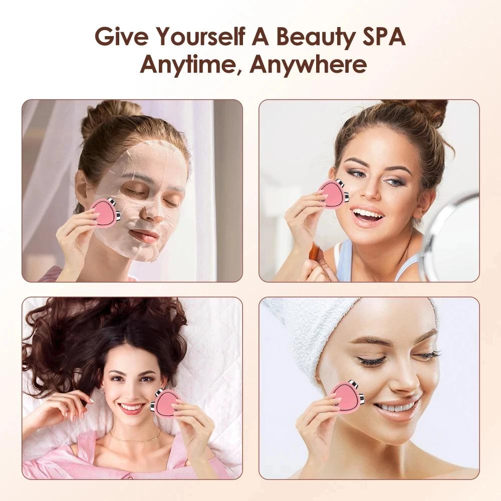 Mini Elektrisches Facelift-Rollenmassagegerät EMS Mikrostrom Schallvibration Gesichtslifting Hautstraffung Massage Schönheitsgeräte