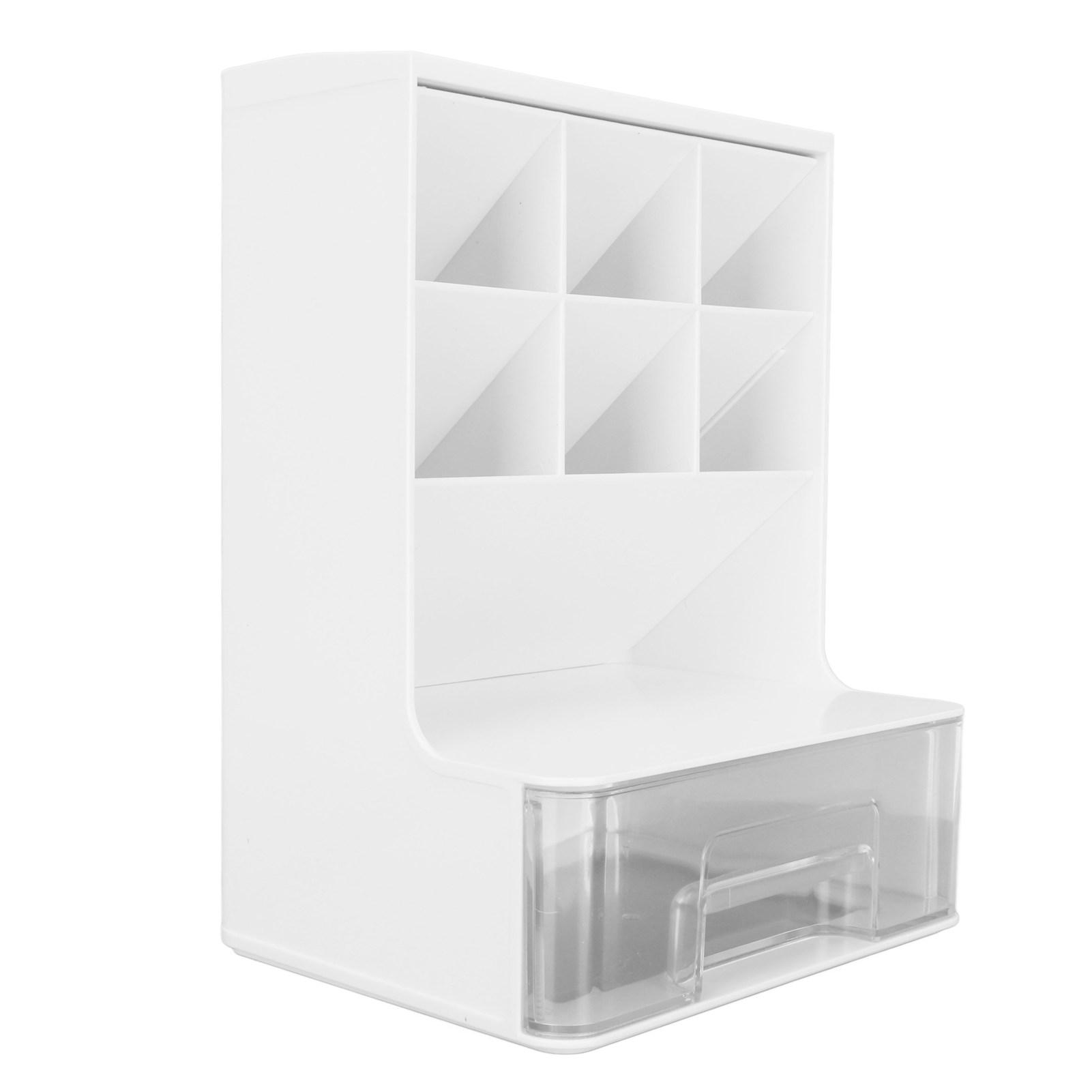 

Наклонный органайзер для ручек для студентов с ящиком большой емкости с закругленными углами настольный канцелярский белый