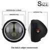 6.5" Motorcycle Headlight Round LED Headlamp Projector W/Bracket for Cruisers Chopper Cafe Racer Bobber Head Light Faros De Moto