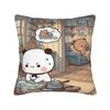 Bear And Panda Bubu Dudu Pillow Case  Graphic Pillow Cover Retro Trendy Cushion Cover For Living Room Bed Chair