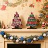 Christmas Wooden Desktop Ornaments Letter Christmas Tree Scene Dress Props Decorations